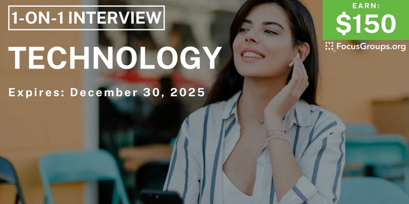 Research Study in Denver on Technology - $150 - $150 - 12/03/2025