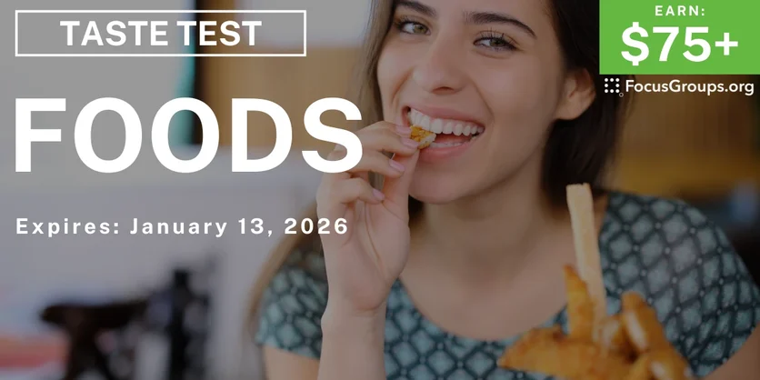 Taste Test in Chicago on Foods - $75+ - $75-$150 - 12/17/2025