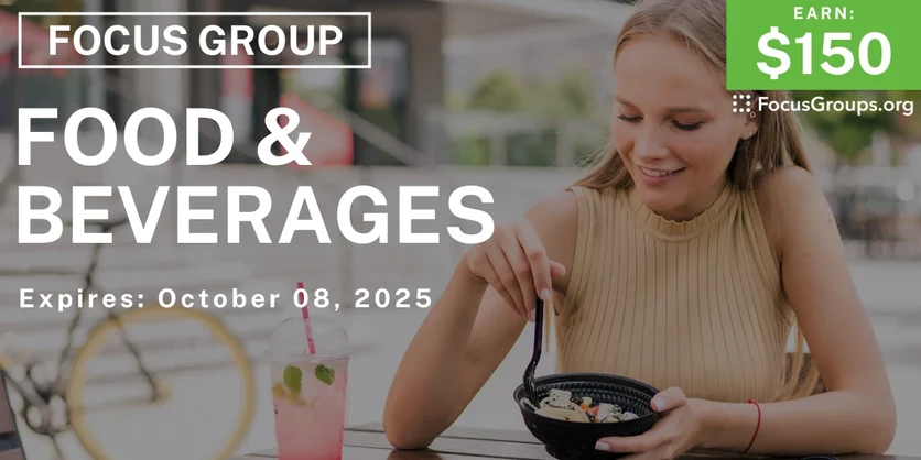 Focus Group in Charlotte on Foods & Beverages - $150 - $150 - 09/26/2025