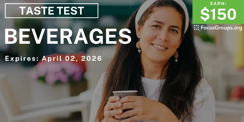 Taste Test in Sunnyvale on Beverages - $150 - $150 - 03/09/2026