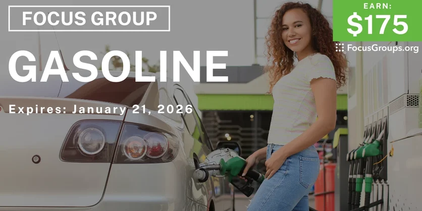 Focus Group in Chicago on Gasoline - $175 - $175 - 01/12/2026