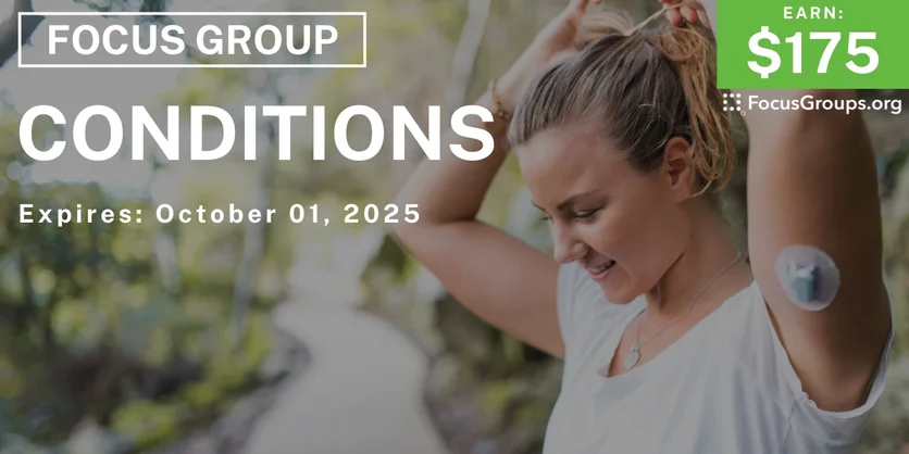 Focus Group for Type 1 Diabetics in SF on Conditions - $175 - $175 - 09/24/2025