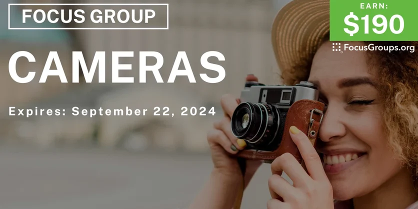 Focus Group for Women in Chicago on Cameras - $190 - 09/09/2024