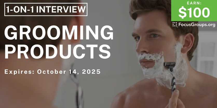Research Study for Men in Boston on Grooming Products - $100