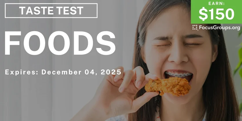Taste Test in Irvine on Foods - $150 - $150 - 11/13/2025