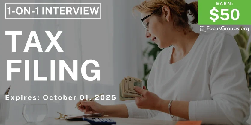 Research Study on Tax Filing - $50 - $50 - 09/29/2025