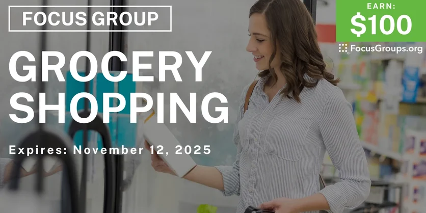 Focus Group for Parents in Minneapolis on Grocery Shopping - $100 - $100 - 10/28/2025