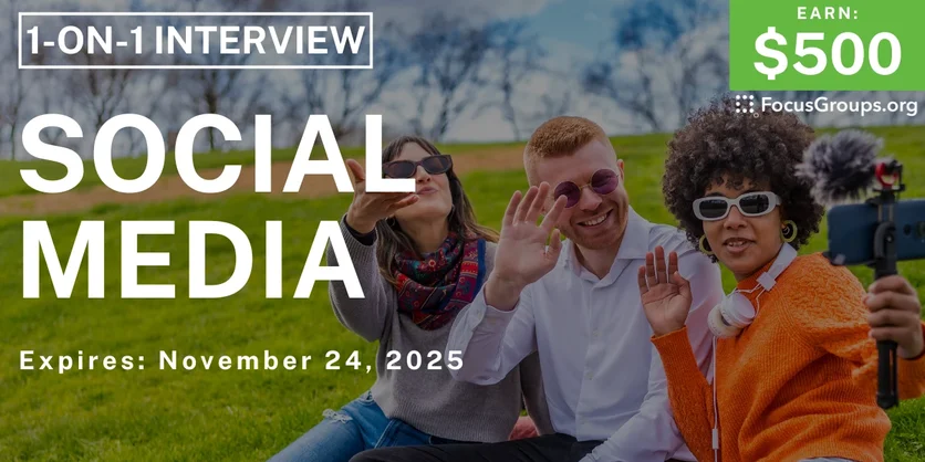 Research Study for Content Creators in NYC on Social Media - $500 - $500 - 11/17/2025