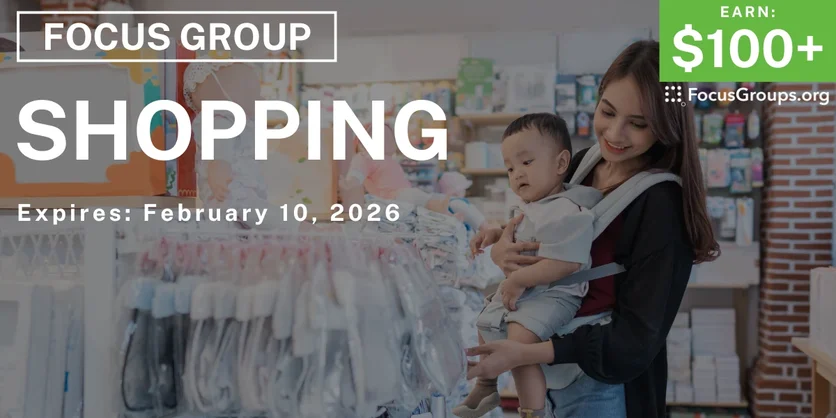 Shopping Study for Moms in Cincinnati - $100+ - $100+ - 01/29/2026