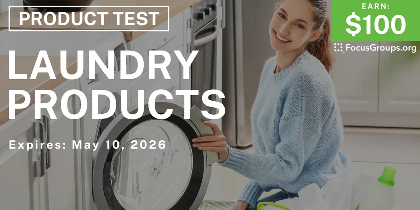 Product Test in Detroit on Laundry Products - $100 - $100 - 04/22/2026