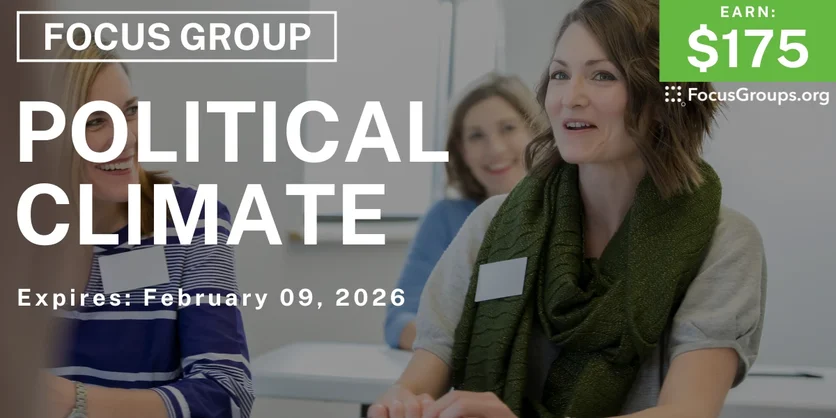 Political Climate Study in Chicago - $175 - $175 - 01/23/2026