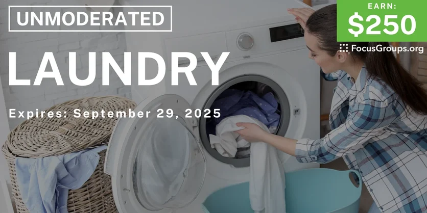 Research Study on Laundry - $250 - $250 - 08/07/2025