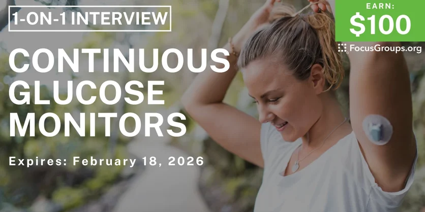 CGM Research Study for Type 2 Diabetics - $100 - $100 - 02/06/2026