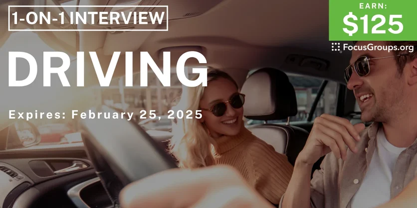 Research Study on Driving - $125 - 02/12/2025