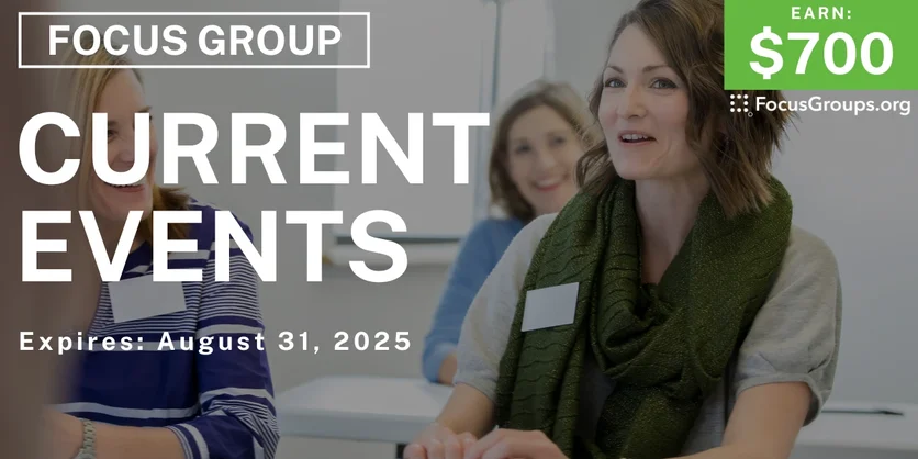 Focus Group in NYC on Current Events - $700 - $700 - 08/18/2025