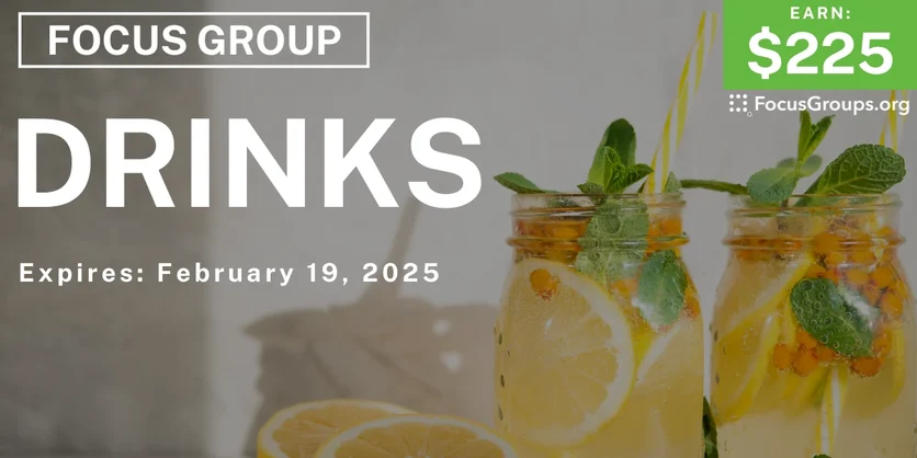 Focus Group in Fort Lauderdale on Drinks - $225 - 02/12/2025