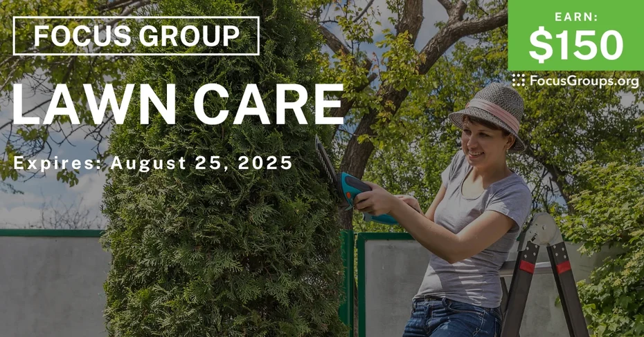 Focus Group in Nashville on Lawn Care - $150