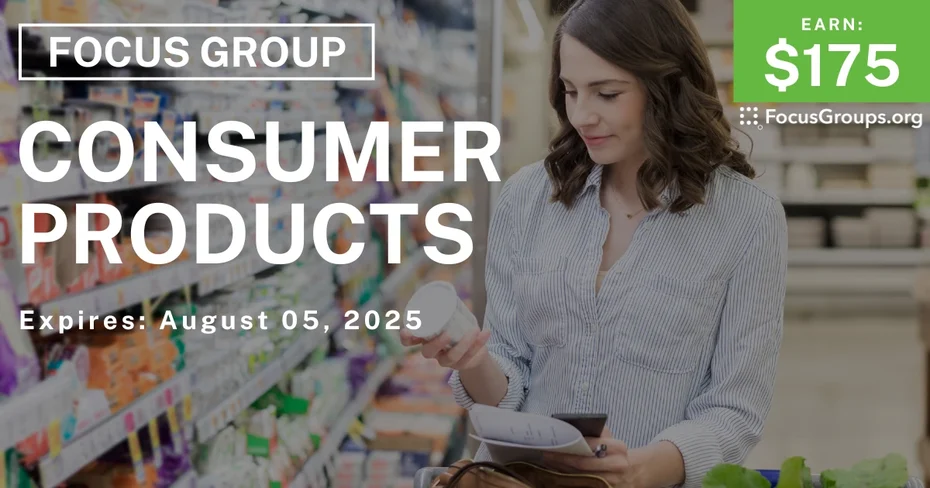 Focus Group in Atlanta on Consumer Products
