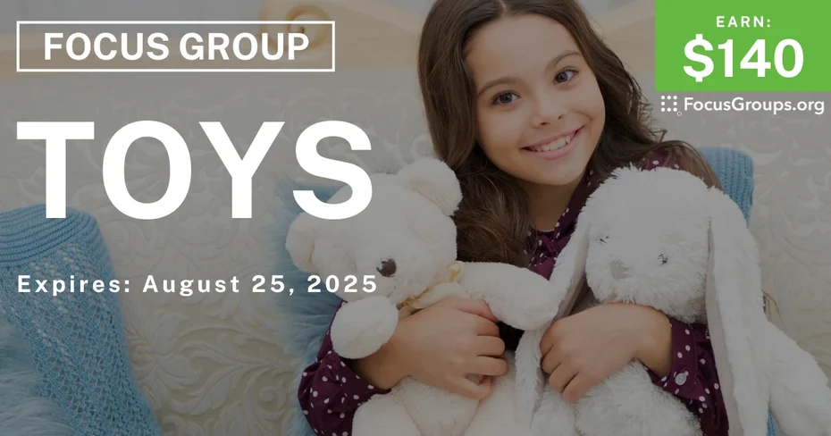 Focus Group for Parents on Toys - $140