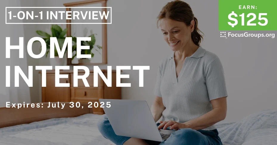 Research Study in St. Louis on Home Internet - $125