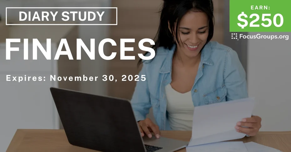 Research Study on Finances - $250 - $250 - 11/13/2025