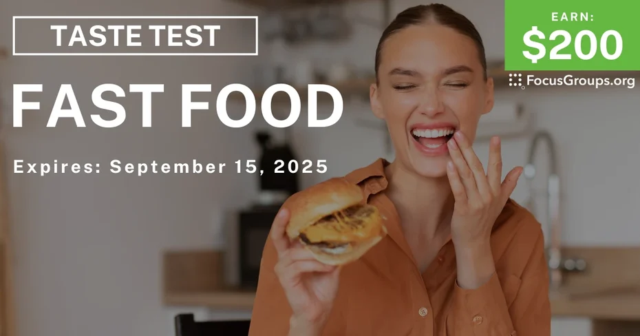 Taste Test in Irvine on Fast Food - $200