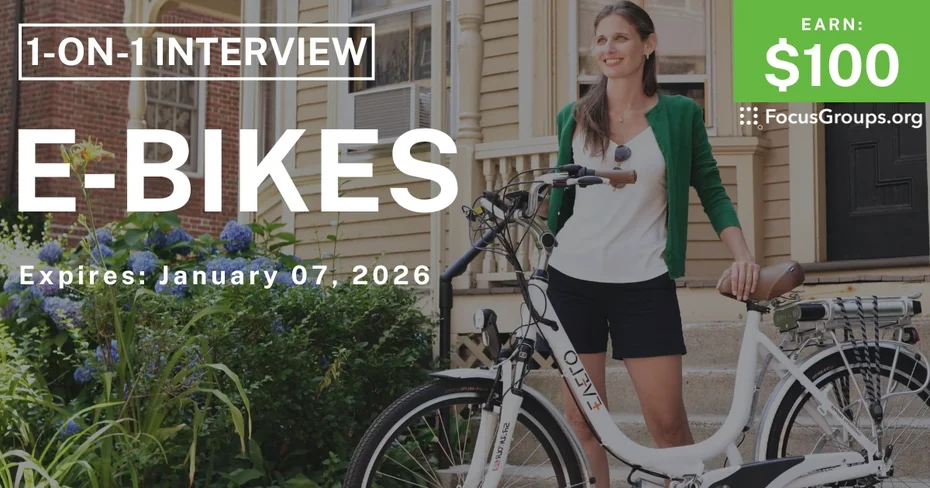 Research Study on E‑Bikes - $100 - $100 - 12/30/2025