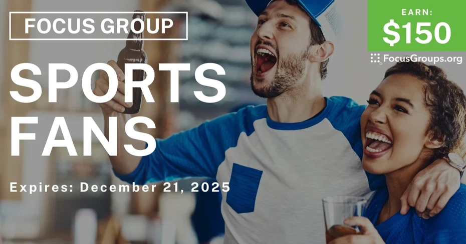 Focus Group in Tampa for Sports Fans - $150 - $150 - 12/08/2025