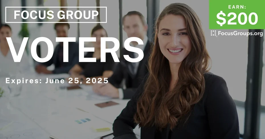 Focus Group in Ohio for Voters