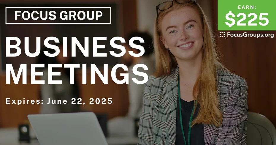 Focus Group in NYC on Business Meetings