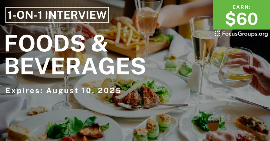 Research Study on Food & Beverages - $60