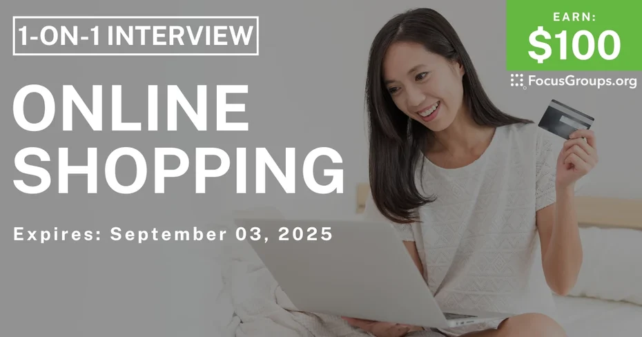 Research Study on Online Shopping - $100