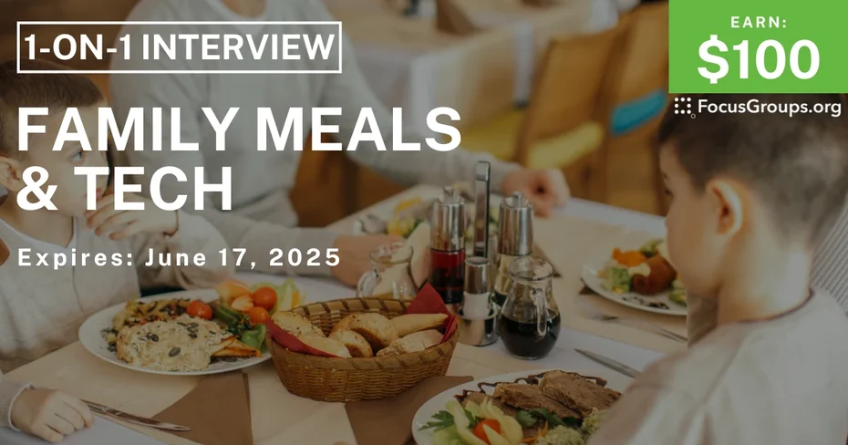 Research Study on Family Meals & Tech