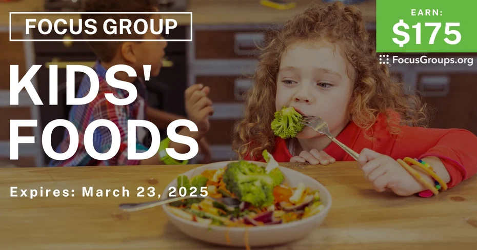 Focus Group for Parents in Atlanta on Kids' Foods