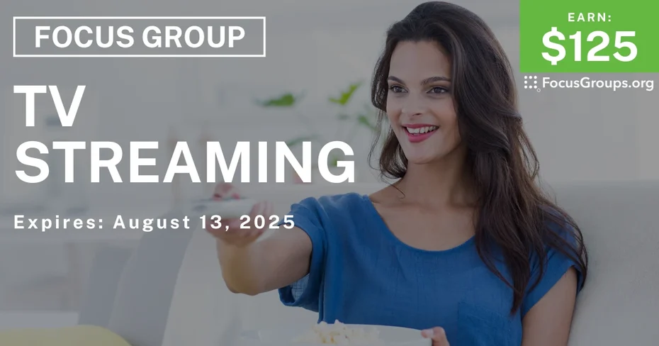 Research Study in San Jose on TV Streaming - $125