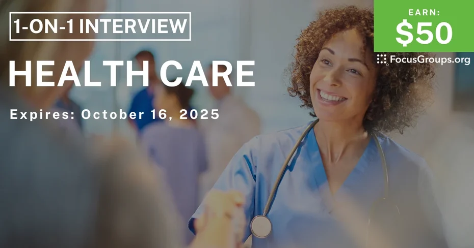 Research Study on Health Care - $50