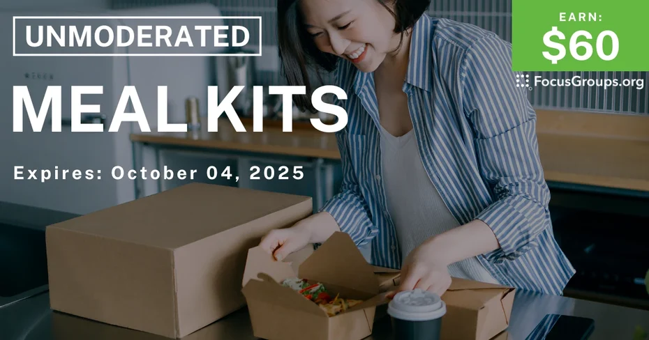 Research Study on Meal Kits - $60