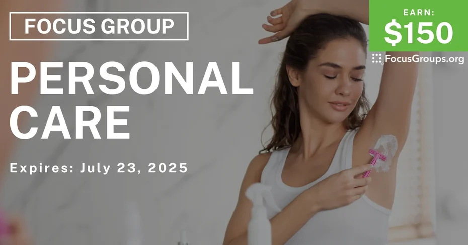 Focus Group in NYC on Personal Care
