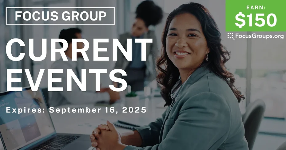 Focus Group in Little Rock on Current Events - $150