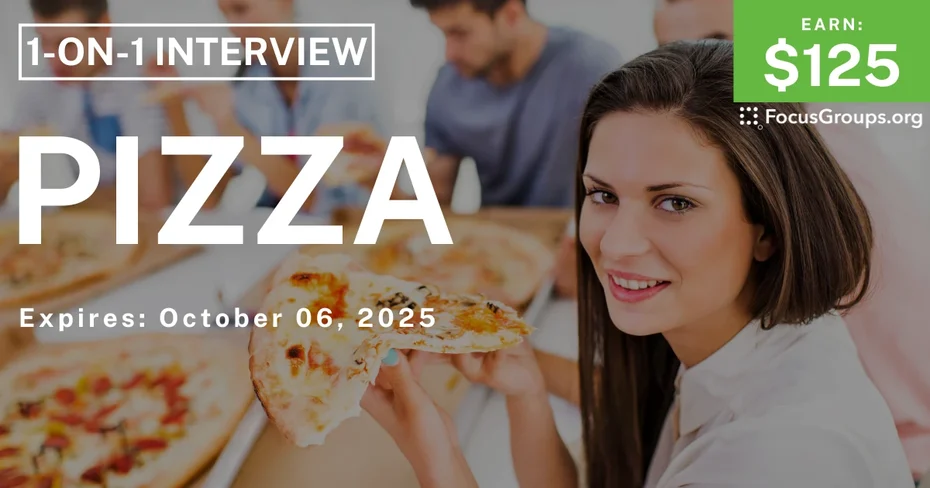 Research Study in Dallas on Pizza - $125