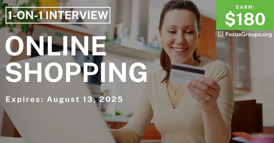 Research Study on Online Shopping  - $180