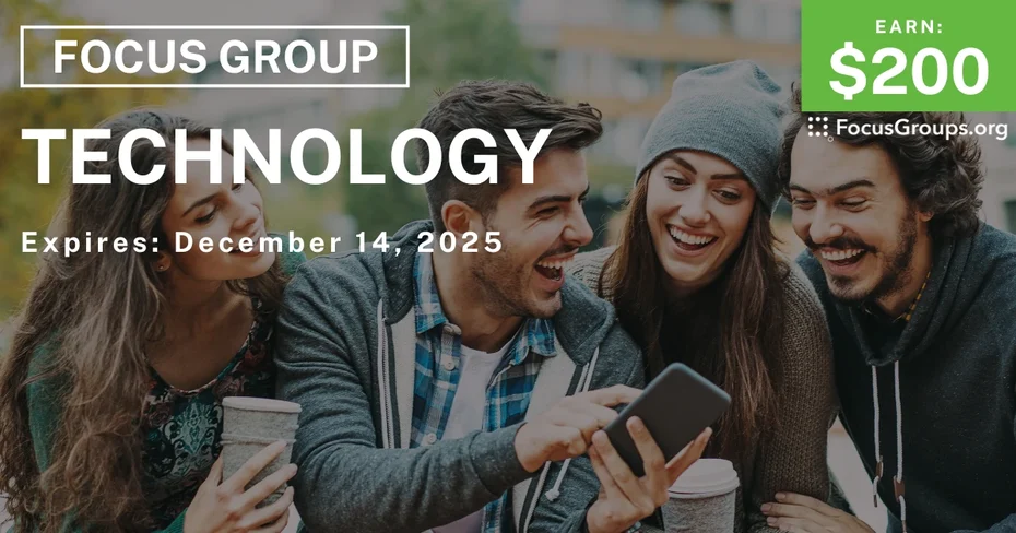 Focus Group in Denver on Technology - $200 - $200 - 12/01/2025