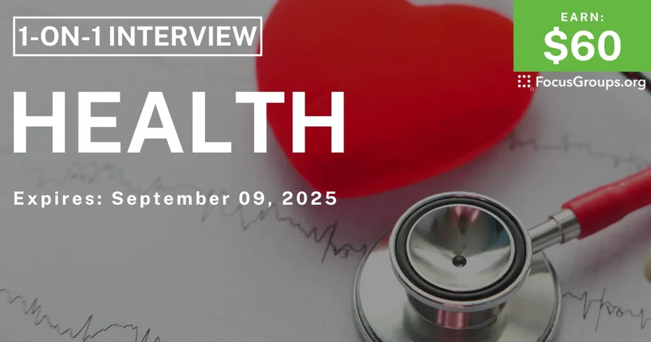 Research Study on Health - $60