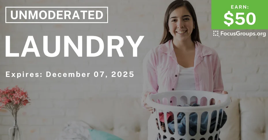 Research Study on Laundry - $50 - $50 - 11/28/2025