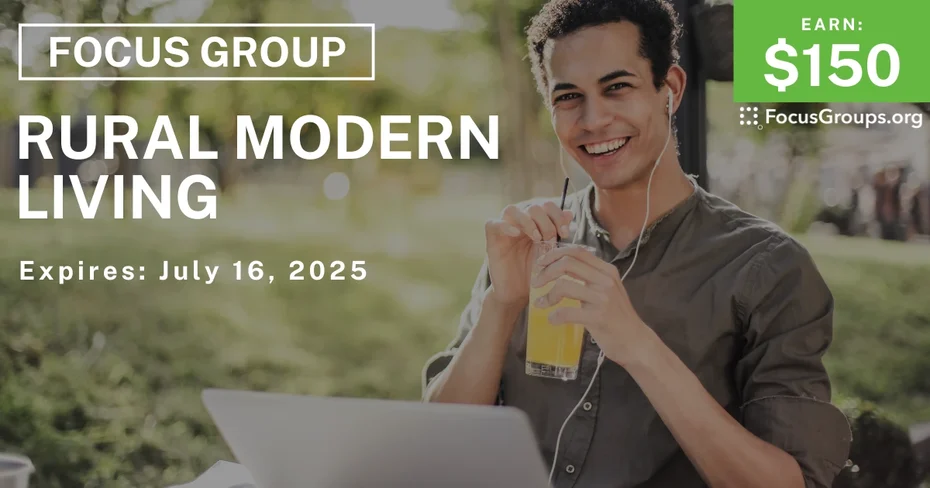 Focus Group for Men on Rural Modern Living