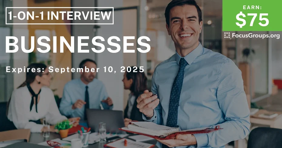Research Study on Businesses - $75