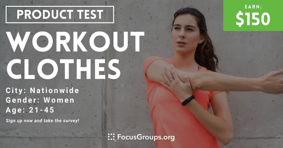 Product Test for Women on Workout Clothes