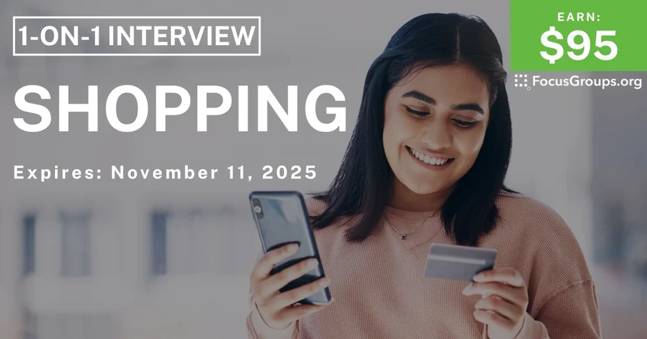 Research Study in Atlanta on Shopping - $95 - $95 - 11/04/2025