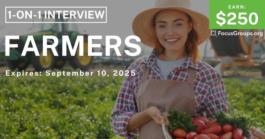 Research Study for Farmers - $250