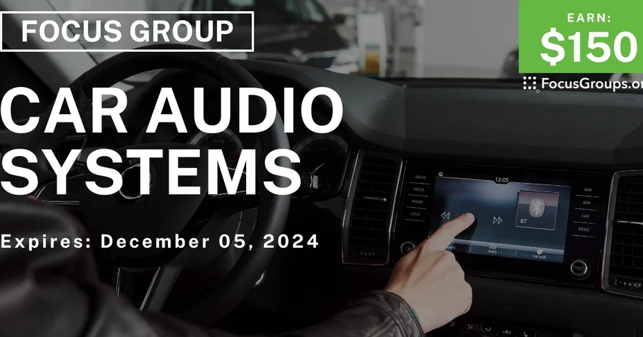 Focus Group for Drivers in New Jersey on Car Audio Systems